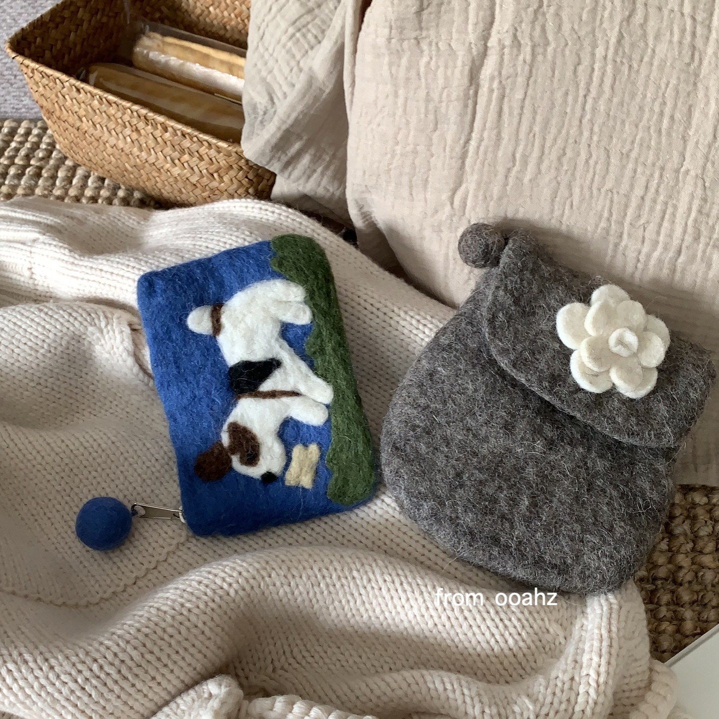尼泊尔手工羊毛毡包~山茶花收纳包蘑菇卡包零钱包重工加厚ins钱包,箱包皮具/热销女包/男包,钱包,淘宝优惠券,粉丝福利购,淘宝优惠卷