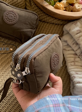 小豆荚~三层随身小包ooahz迷你尼龙口红身份证钥匙耳机收纳零钱包