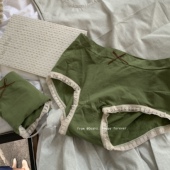 高弹力无缝中腰内裤 幽暗山林 纯棉内裆少女无痕ins蝴蝶结三角裤