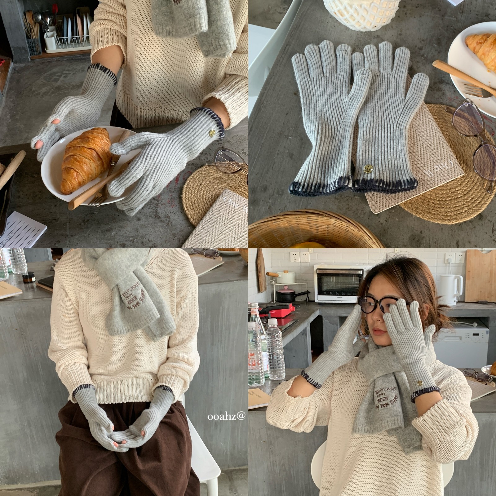 ldquo圣诞树针织手套女冬季保暖