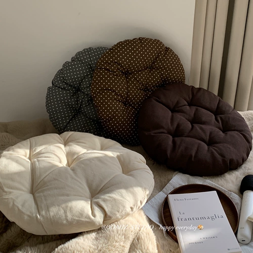 Датское печенье ~ льняная подушка с футоном толстые объятия назад на подушке татами Медитационная заливное окно йога напольная площадка