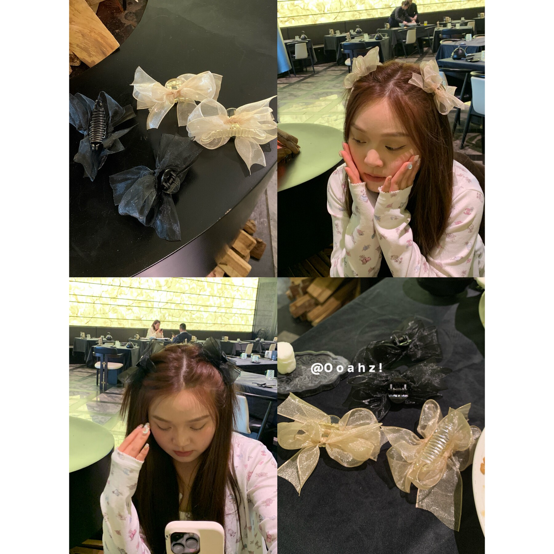 欧根纱蝴蝶结抓夹~小仙女鲨鱼发夹女孩发卡韩版饰品头饰公主发饰