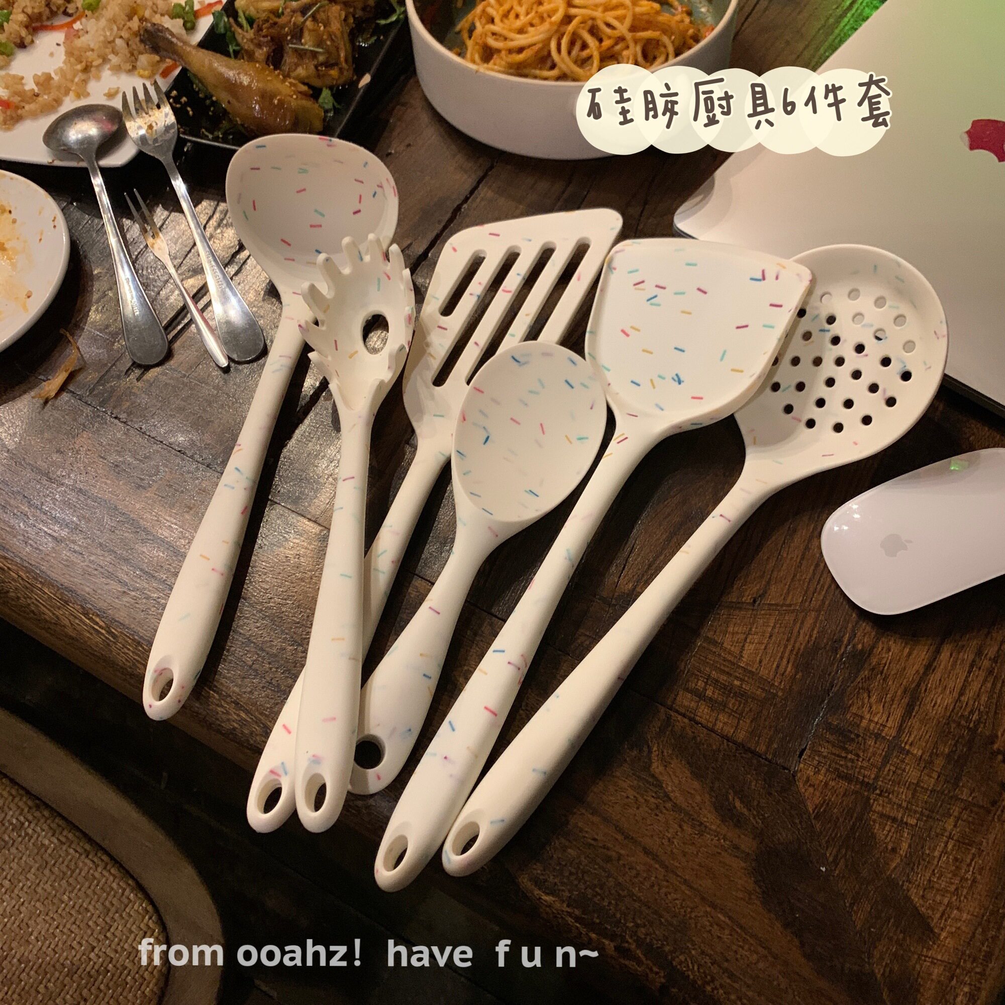 厨具6件套家用厨房硅胶炒菜铲