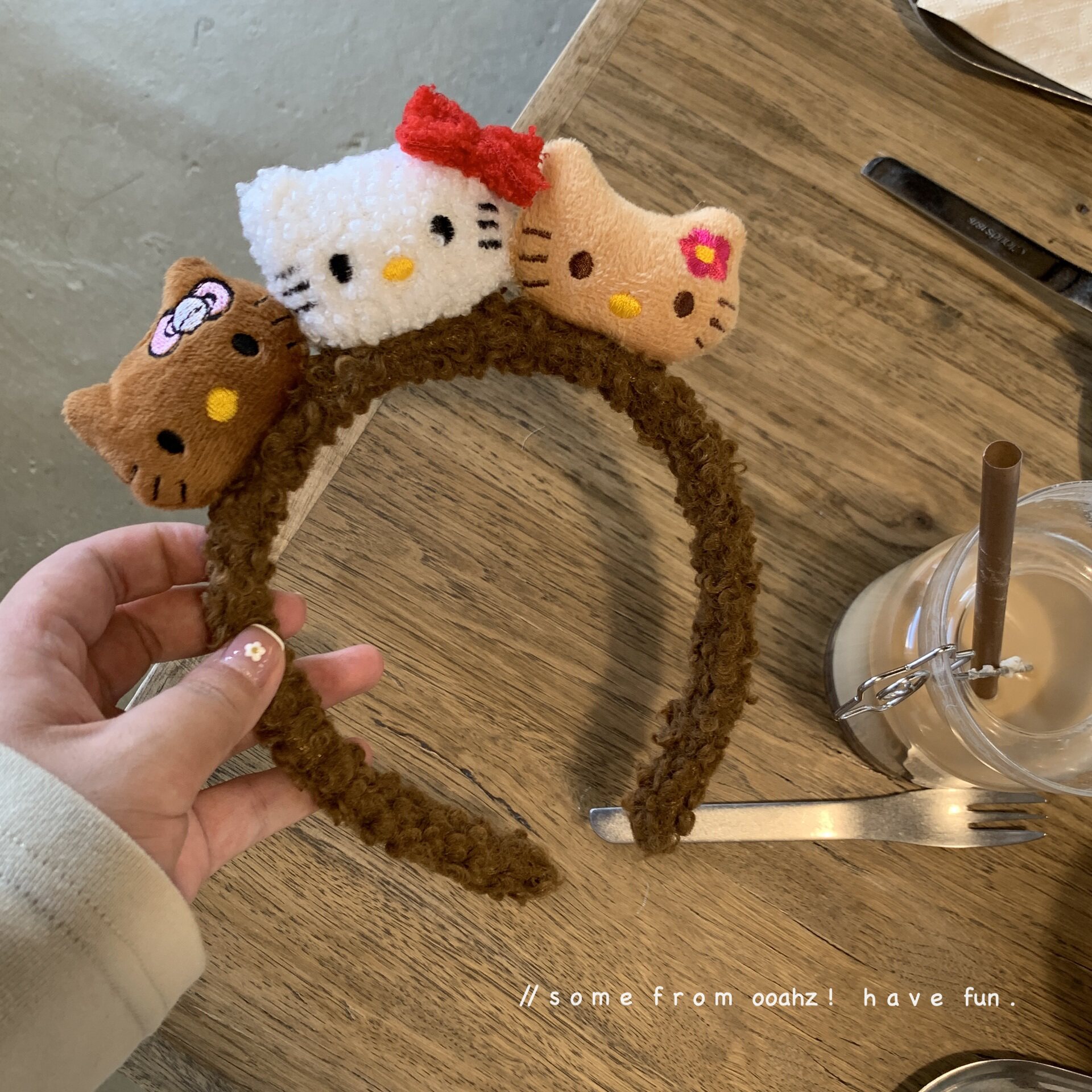 kitty发箍可爱毛绒公仔洗脸防滑
