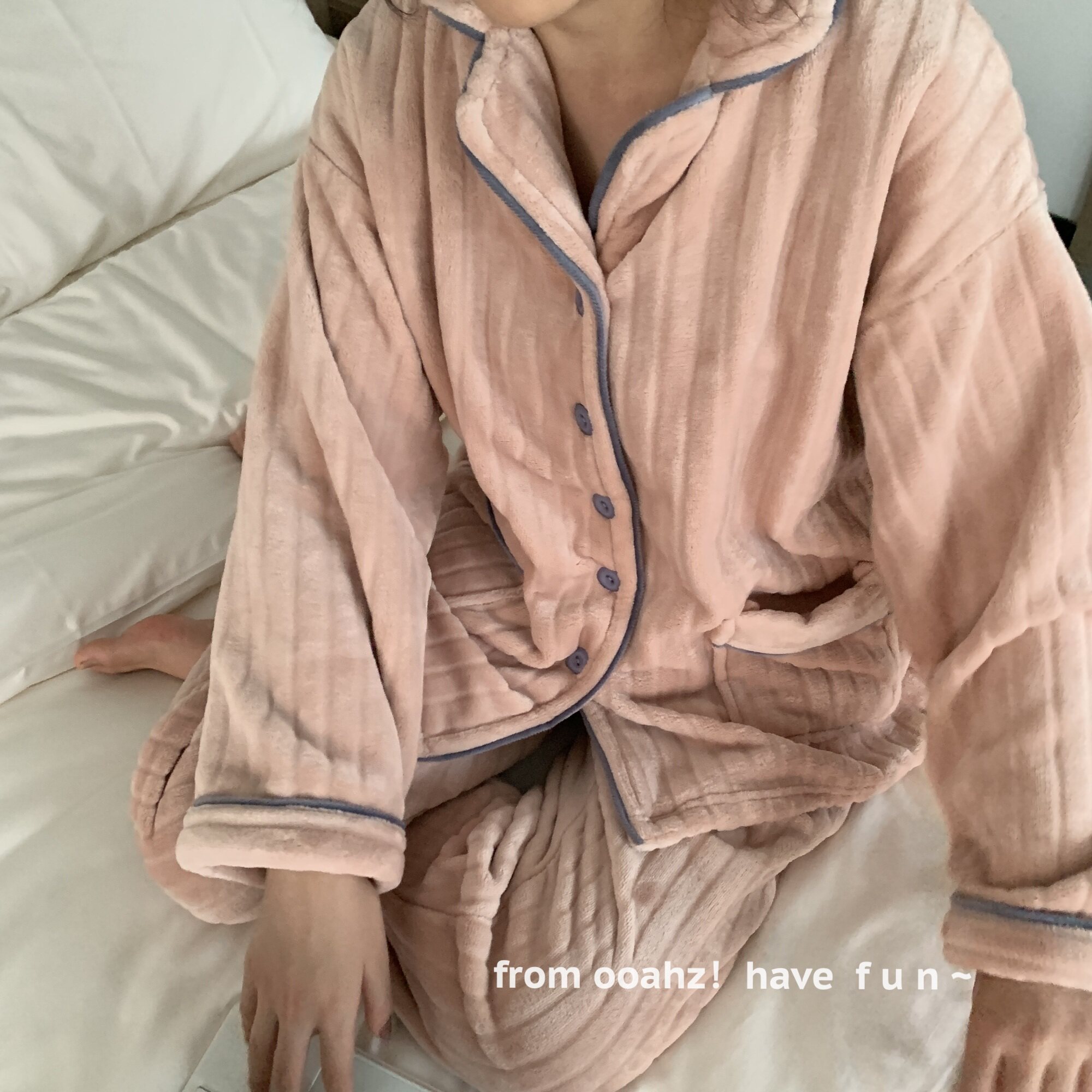 不厚不薄～软糯法兰绒情侣睡衣