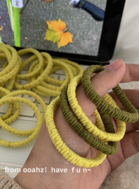 发绳推荐~嫩芽绿扎头发彩色发圈