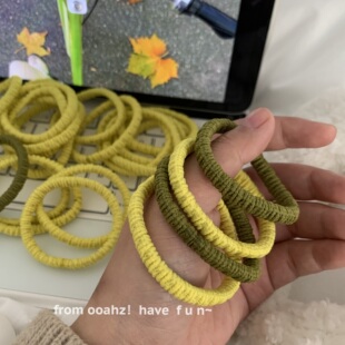 发绳推荐 粗细适中头绳基础皮筋韩国发饰 嫩芽绿·扎头发彩色发圈