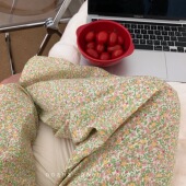 盛夏光年·女生宽松长裤 睡裤 纱布棉ins家居短裤 纯棉格子碎花大码