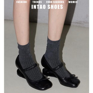 气质单鞋 设计感小众法式 一字带玛丽珍鞋 女2026早春新款 方头高跟鞋