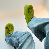 复古穆勒鞋 牛皮版 包头半拖鞋 厚底增高6cm外穿2026新款 米奇勃肯鞋