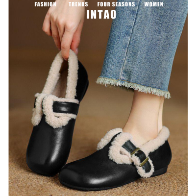 内增高黑色加绒全包勃肯鞋女棉鞋