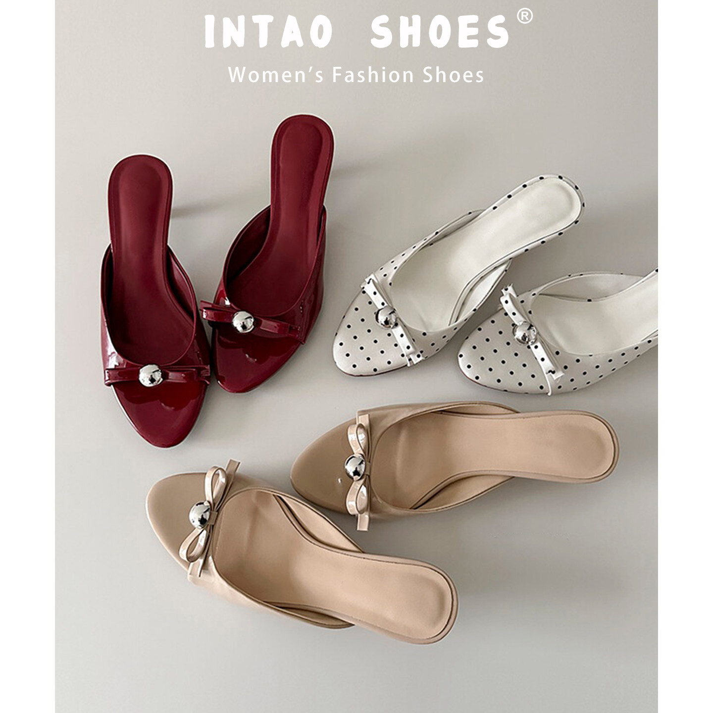 高级感气质蝴蝶结露趾凉拖鞋女夏季外穿2026新款法式高跟鞋不累脚