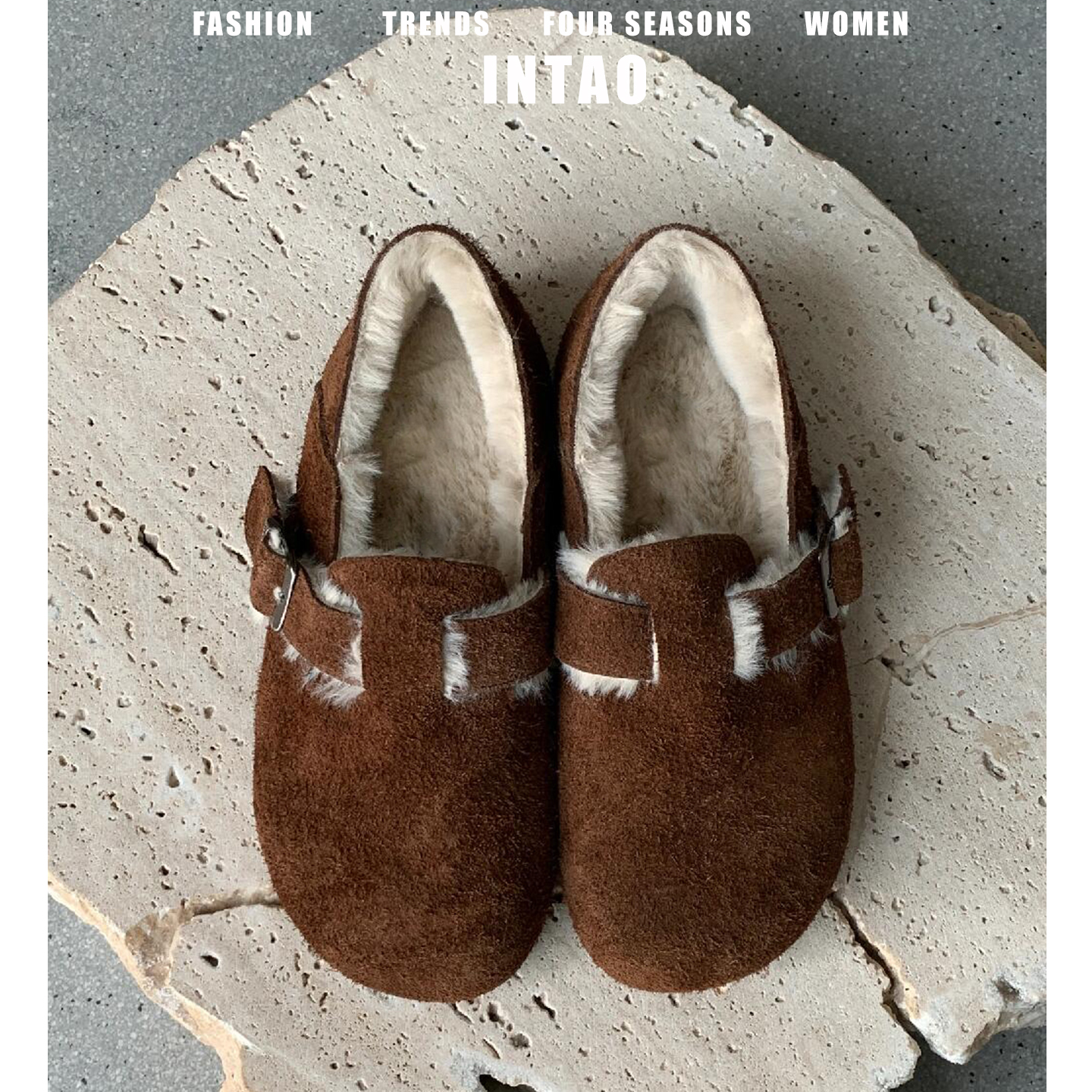 牛皮版~复古厚底勃肯鞋全包女