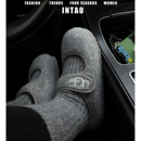 玛丽珍毛毛鞋 保暖厚底棉鞋 女外穿2025秋冬新款 灰色一脚蹬毛绒单鞋