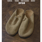 复古包头厚底勃肯鞋 半拖女2026新款 一脚蹬法式 牛皮版 极简穆勒鞋