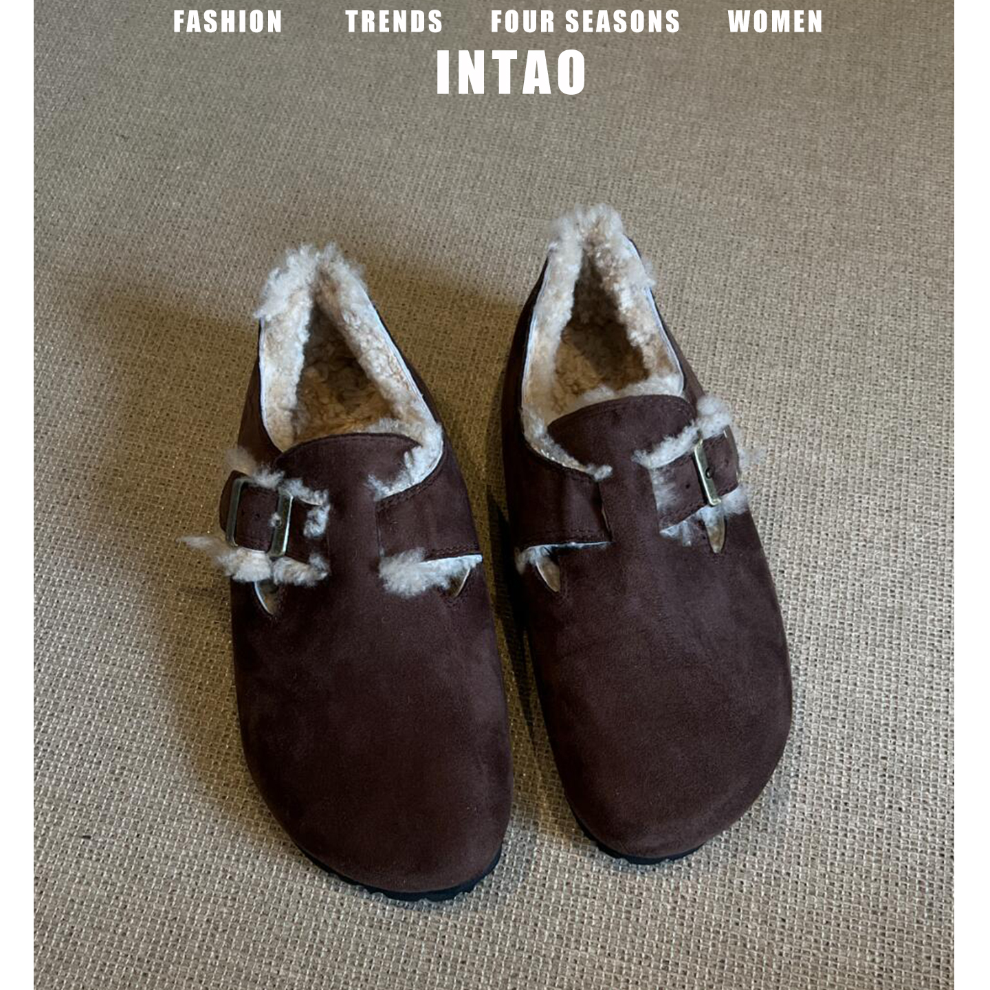 牛皮版~内增高勃肯鞋全包女加绒