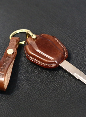 适用于摩托车豪爵TR300 DR300 DR150 钥匙扣DR160S手工真皮钥匙套