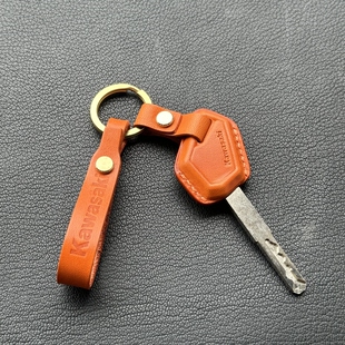 适用川崎消除者 Eliminator 500 400复古 手工牛皮钥匙套包扣定制
