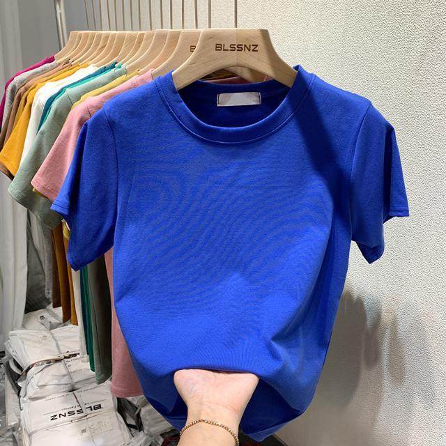 短袖韩版薄款圆领纯棉女送运费险