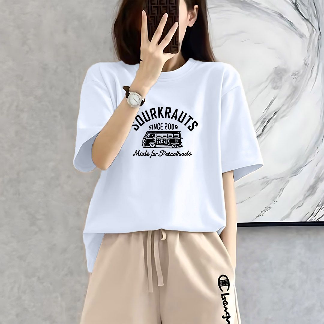 大牌正品纯棉百搭修身短袖女上衣