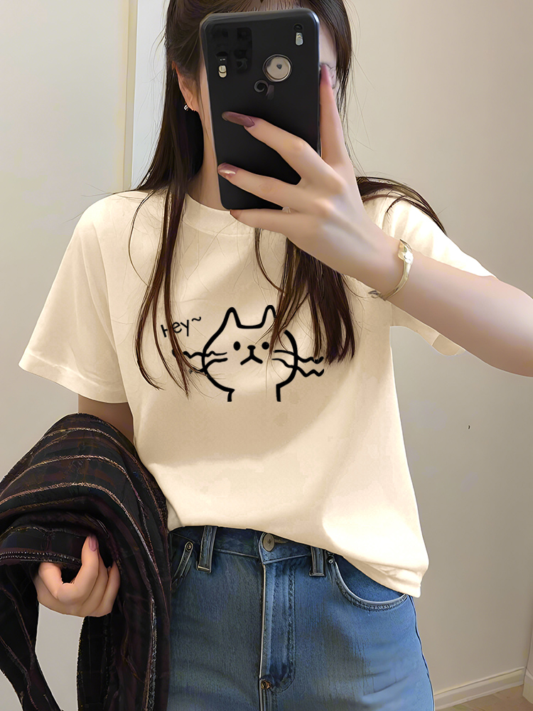 官方正品100%纯棉超好看时尚短袖