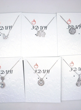 日本原单项链铜制镶嵌锆石蝴蝶结