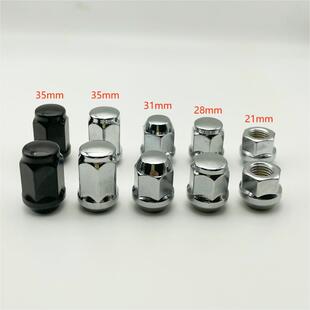 直供锥面改装加长轮胎螺丝法兰盘螺帽实心高防锈汽车轮毂螺母