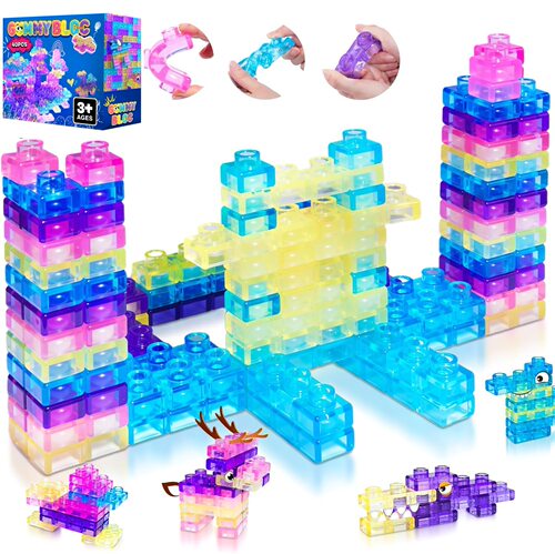 果冻积木Squishy Jelly Building Blocks软绵解压儿童积木玩具