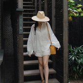 手编拉菲草帽子女夏天宽沿爵士草帽海边沙滩旅行遮阳帽巴拿马礼帽