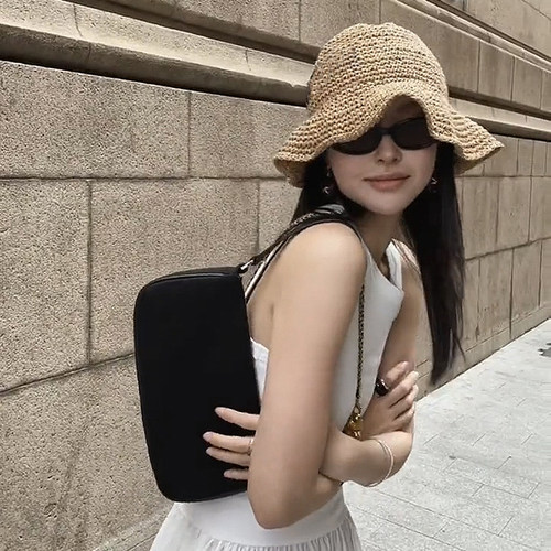 手工钩针草编渔夫帽日韩女春夏