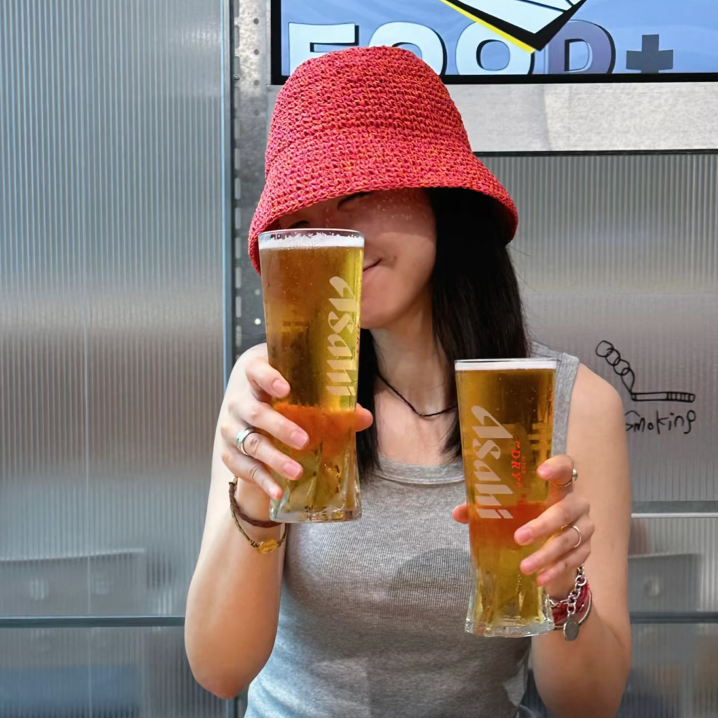极简风夏天草帽糖果色编织百搭基础搭配渔夫帽女手工钩针草编盆帽