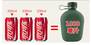 单兵水壶便携式 户外登山铝合金水杯配发斜跨包野外训练军训水壶