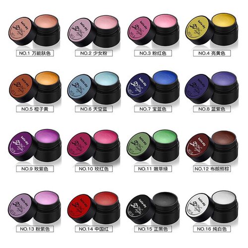 雕花胶16色5D立体微浮可卸光疗