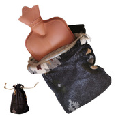 法兰绒布套袋充电热水袋套子冬季 暖水袋电暖宝收纳袋厚暖宝宝外套