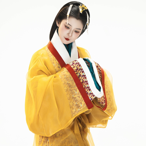 素羽华裳容容原创汉服女复原风唐制齐胸襦裙改良日常春夏姐妹款_虎窝淘
