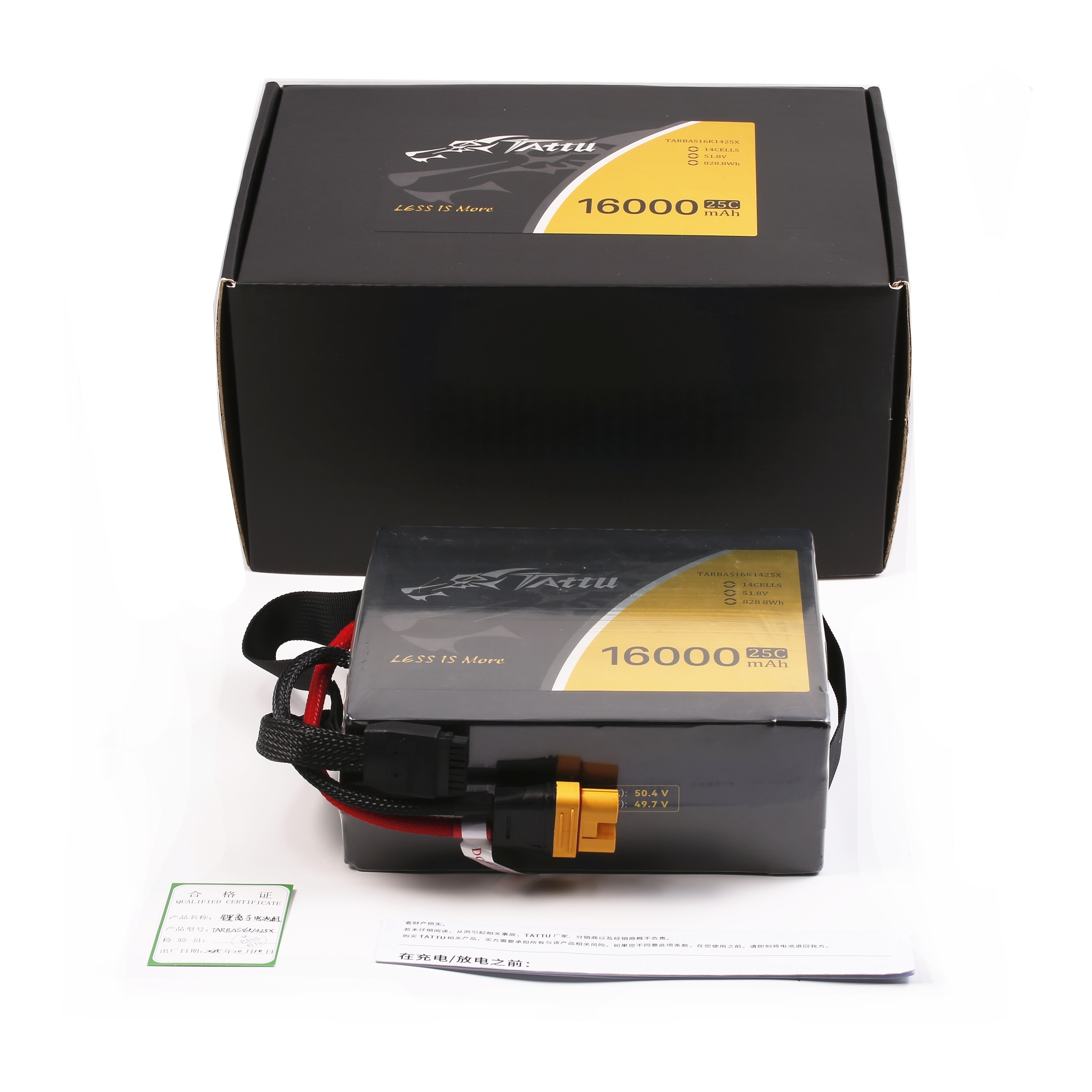 TATTU格氏16000mah 14S G-Tech智能插头软包锂电池教育培训无人机