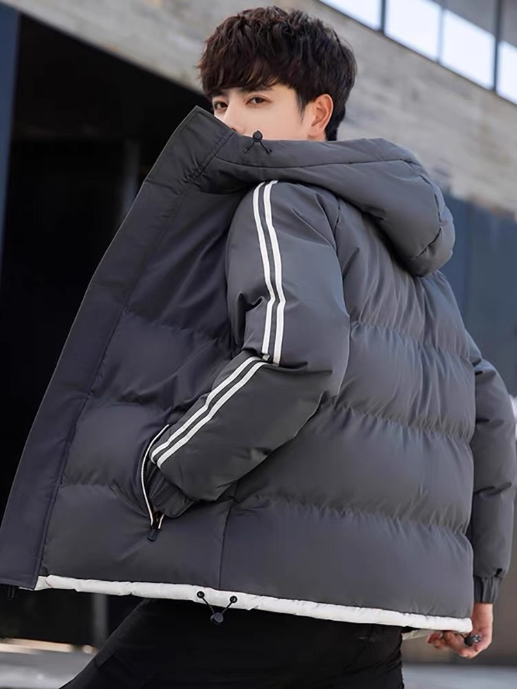 冬季男棉衣外套连帽青年韩版修身加厚保暖棉服羽绒棉袄12