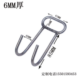 不锈钢304非标定制挂钩异性件焊接衣帽吊钩双弯6mm