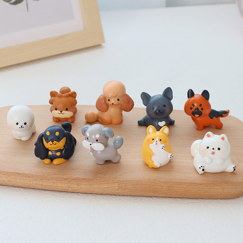 17款小狗摆件迷你可爱萨摩耶卡通动物玩偶微景观装饰创意生日礼物