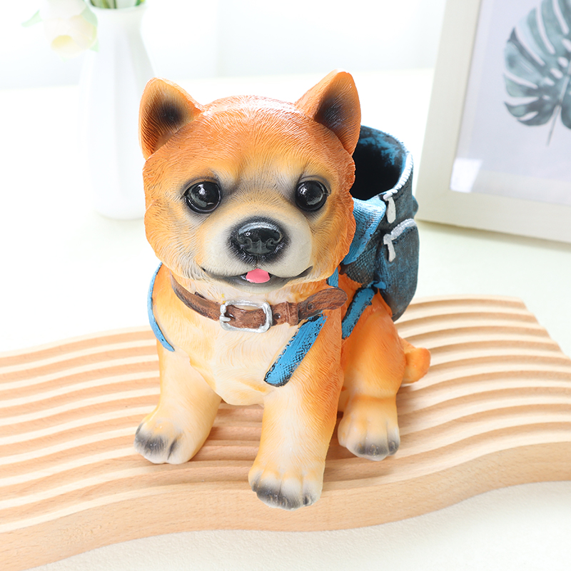 可爱小狗笔筒桌面摆件实用礼物