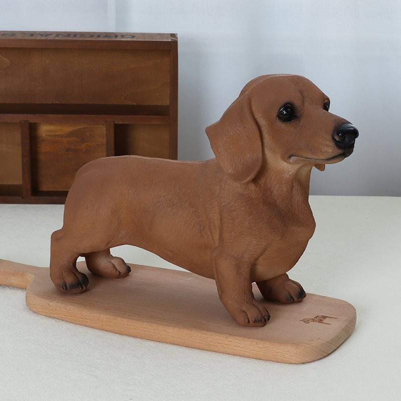 仿真腊肠犬小狗摆件客厅装饰品