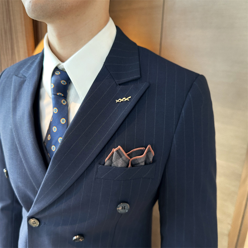 双排扣韩版休闲商务西服