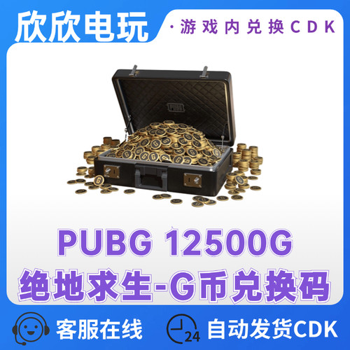 PUBG绝地求生12500G币充值CDK