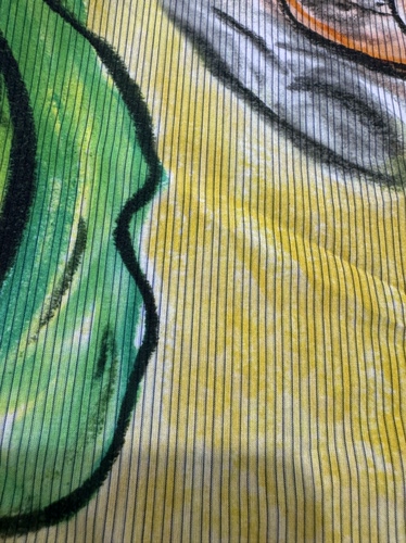 纯棉府绸黄色印花涂鸦衬衣裙子连衣裙床品居家服diy长3米宽1.45米