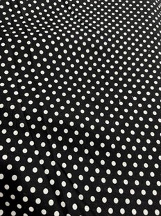 纯棉府绸黑色波点衬衣裙子连衣裙床品居家服手工diy长3米宽1.48米