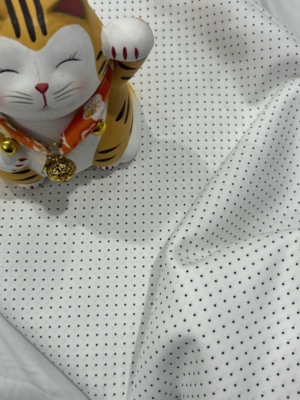 纯棉色织白底小波点印花衬衫裙子连衣裙居家服床品长3米宽1.45米
