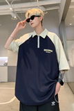 2024年夏季小众设计感撞色华夫格POLO衫休闲学生短袖男7827-P38，男装Polo衫，电商C213(原B265)