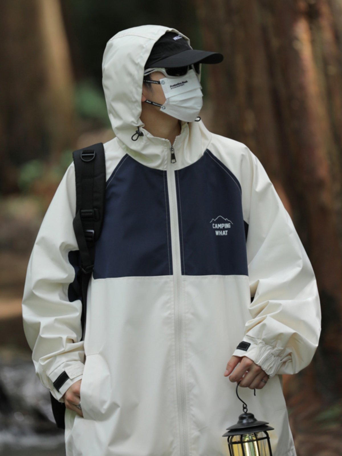 2024春季新款港风大码夹克防水冲锋衣撞色情侣装外套男23012-P785,男装夹克,电商C213(原B265)
