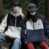 XTYDF2024春季新款港风大码夹克防水冲锋衣撞色情侣装外套男23012-P88，男装夹克，电商C213(原B265)