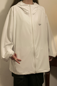 中性！夏季新款冰丝防晒衣美式山系户外连帽情侣防晒服女7822-P50图片